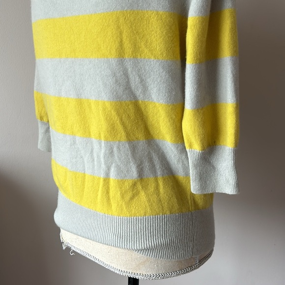 Anthropologie cashmere sweater boatneck jumper striped size small - Picture 6 of 8